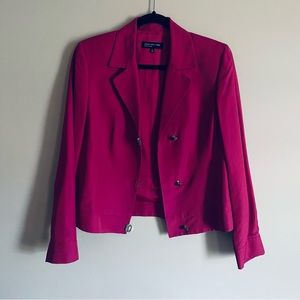 Jones New York Signature Women's Berry Pink Blazer Suit Jacket Size Small